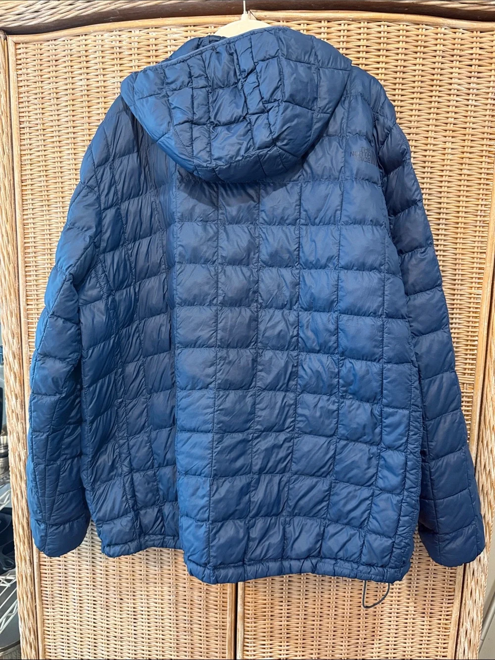 The North Face Men’s Navy Blue Quilted Hooded Jacket